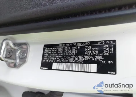 2019 Volvo Xc40 T5 Momentum/T5 R-Design from USA, damaged, VIN YV4162XZ3K2005877